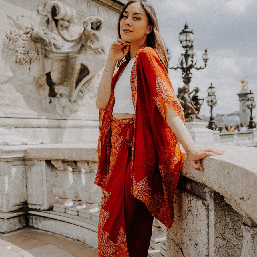 Soft and Lightweight: Viscose Batik Wrap Skirt